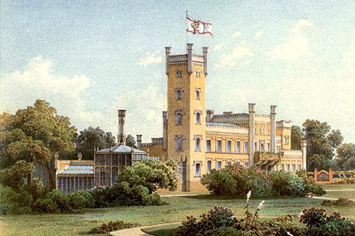 Hohenlandin (Uckermark), Schloss, Lithographie 1861/62